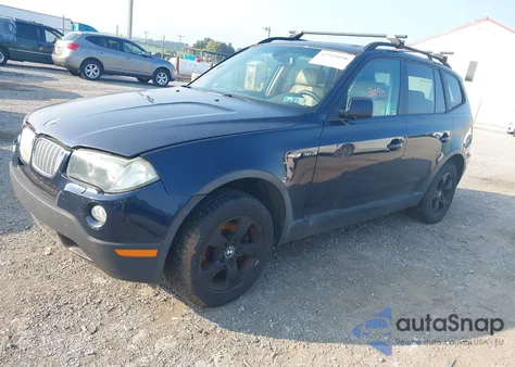 2007 BMW X3 3.0Si z USA, uszkodzony, nr VIN WBXPC93437WE78192